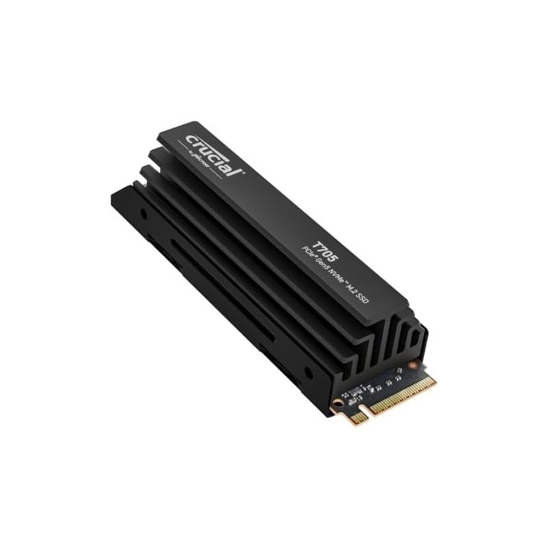 SSD Crucial 1TB T705 CT1000T705SSD5 PCIe 5.0 x4 M.2 NVME Gen5 mit Kühlkörper