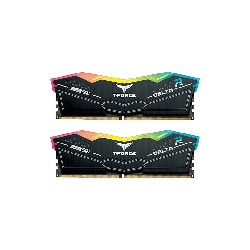 DDR5 32GB KIT 2x16GB PC 6000 Team T-Force Delta RGB FF3D532G6000HC38ADC01 schwarz