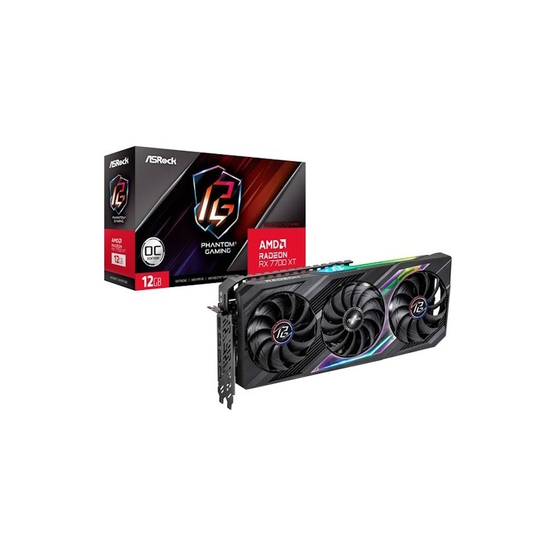 VGA ASRock Radeon RX 7700 XT 12GB Phantom Gaming OC