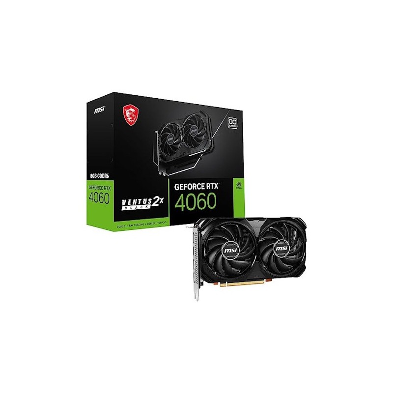 VGA MSI GeForce® RTX 4060 8GB VENTUS 2X BLACK OC