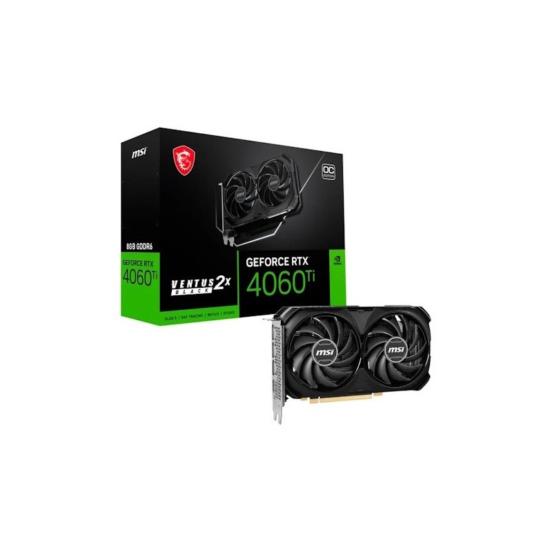 VGA MSI GeForce® RTX 4060 TI 8GB VENTUS 2X BLACK OC