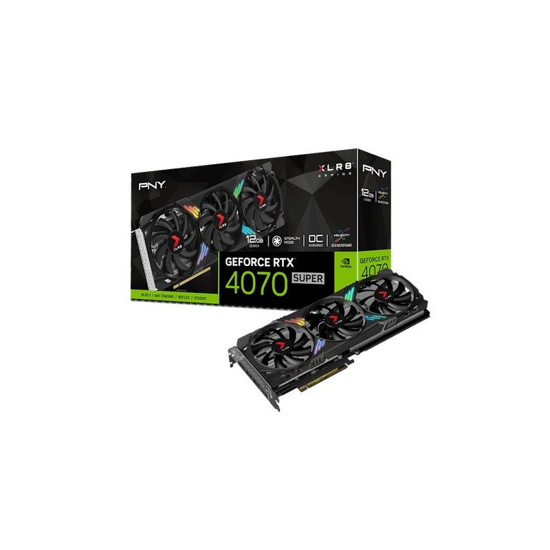 VGA PNY GeForce® RTX 4070 SUPER 12GB XLR8 Gaming Verto Triple Fan OC